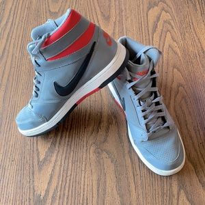 Nike Air Prestige IV Hi Top Sneakers-grey/red
